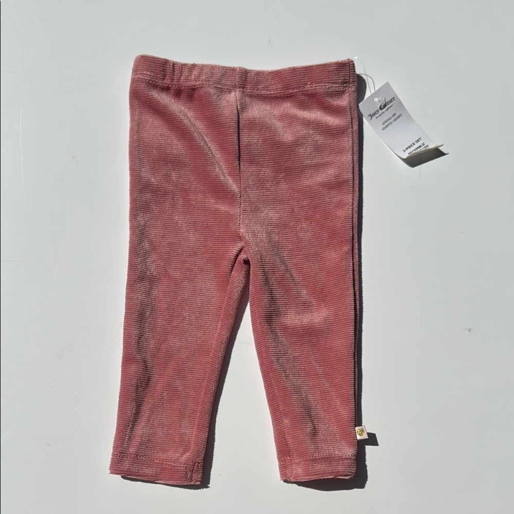 Juicy Couture Baby Girls Pink Bow Leggings NWT Size 3-6 Months